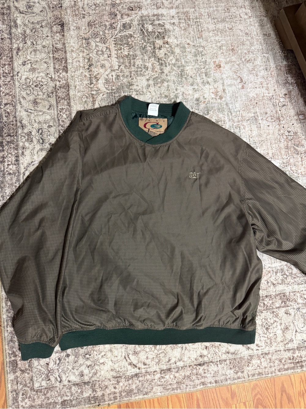 Vintage 90s Caterpillar Windbreaker Pullover Jacket Retro Workwear #retro